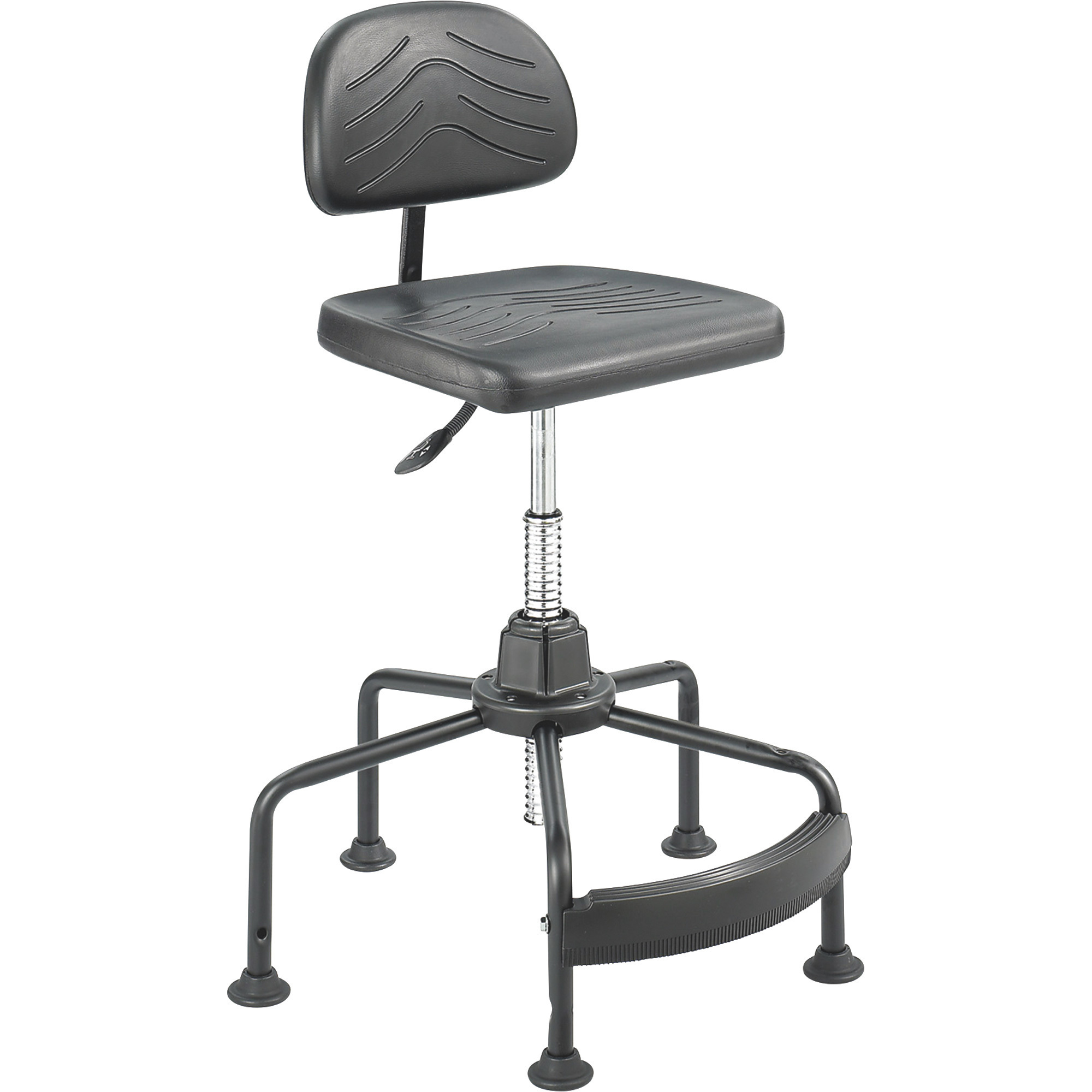 Safco Task Master Economy Industrial Chair, 26in. Dia. x 36-43in.H, Black, Model# 5117